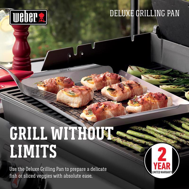 Weber Stainless Steel Grilling Pan 17.4 in. L X 11.8 in. W