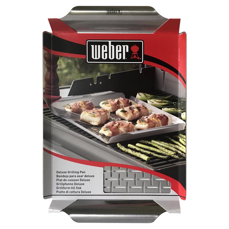 Weber Stainless Steel Grilling Pan 17.4 in. L X 11.8 in. W