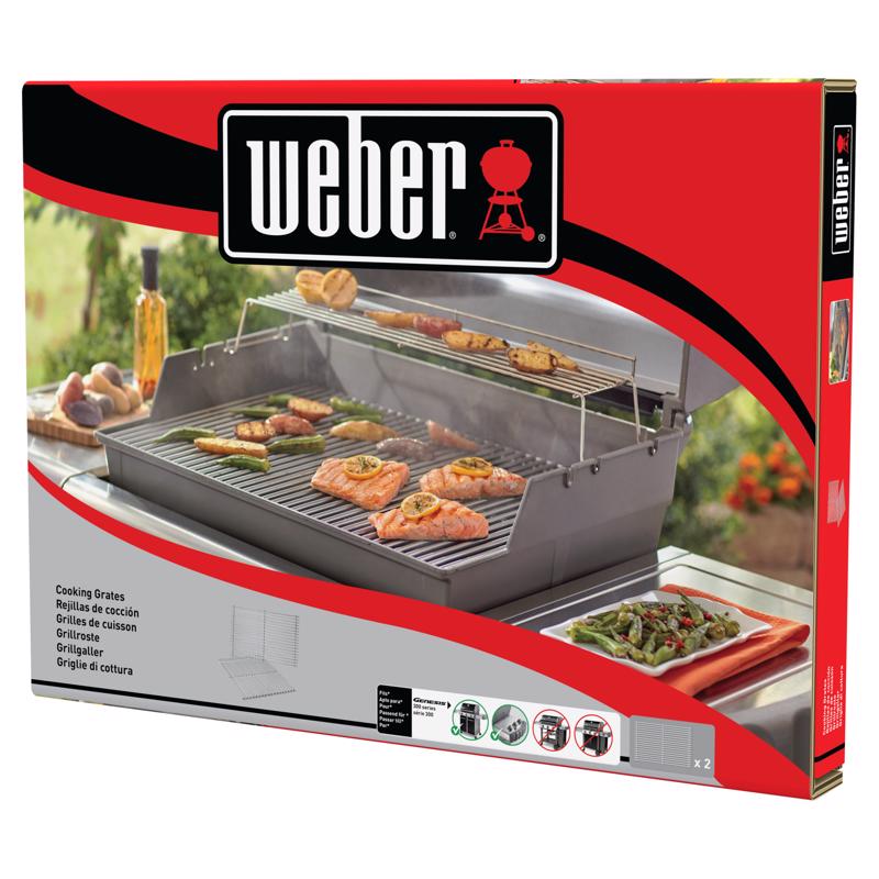 Weber Replacement SS Genesis 300 Series Grill Grate 19.5 in. L X 12.9 in. W