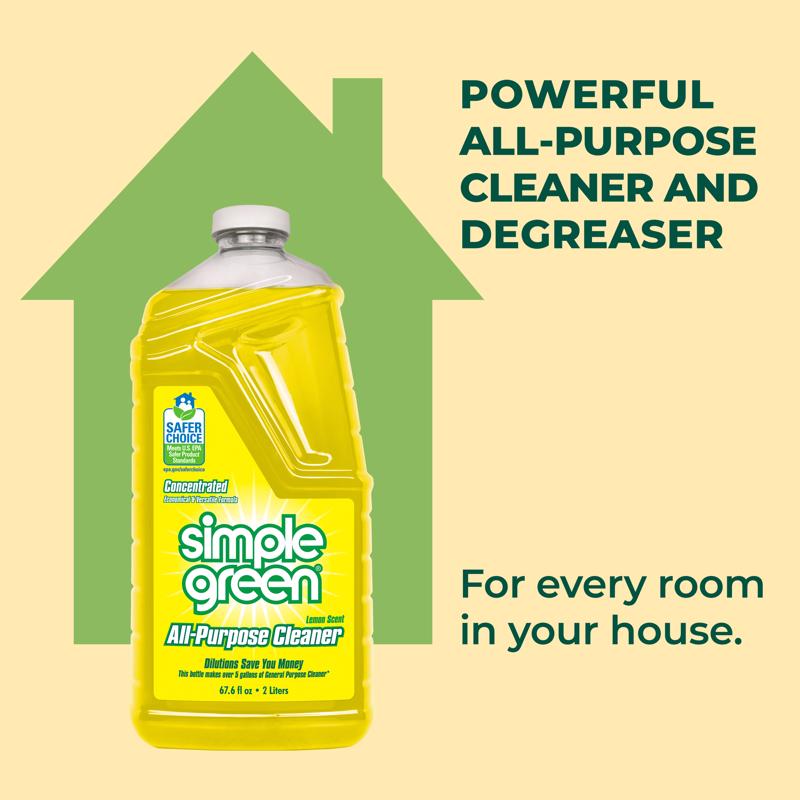 Simple Green Lemon Scent Concentrated All Purpose Cleaner Liquid 2 L
