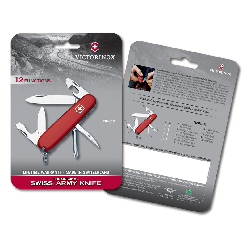 Victorinox Tinker Red 420 HC Stainless Steel 3-4 in. Multi-Function Knife