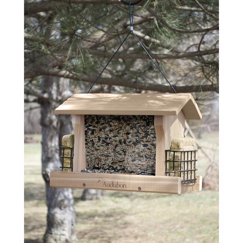 Woodlink Audubon Wild Bird 5 lb Cedar Ranch Double Suet Bird Feeder 4 ports