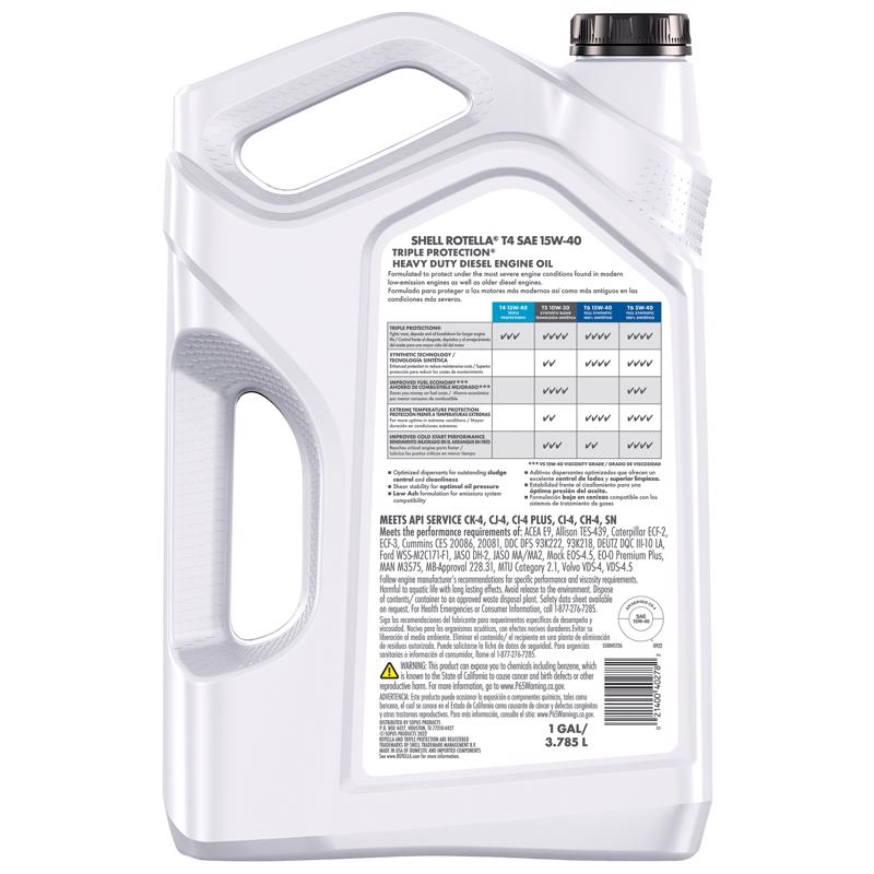 Shell Rotella 15W-40 Diesel Heavy Duty Engine Oil 1 gal