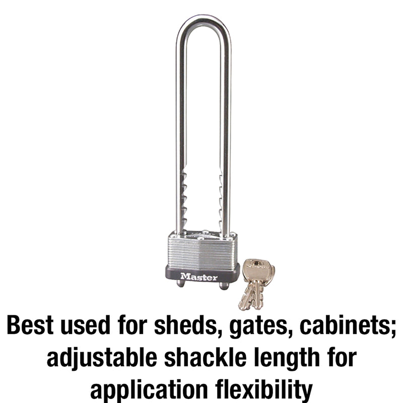 Master Lock 1-3/4 in. W Steel Warded Locking Warded Padlock