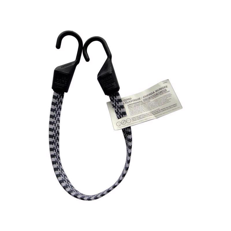 Keeper Black/White Flat Bungee Cord 24 in. L X 0.14 in.