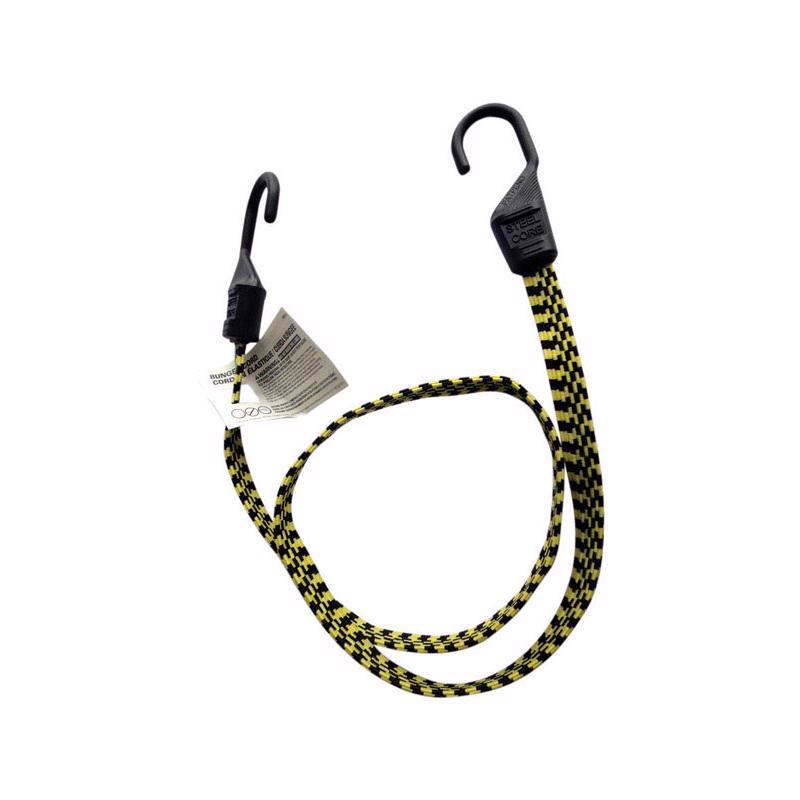 Keeper Black/Yellow Flat Bungee Cord 48 in. L X 0.14 in.