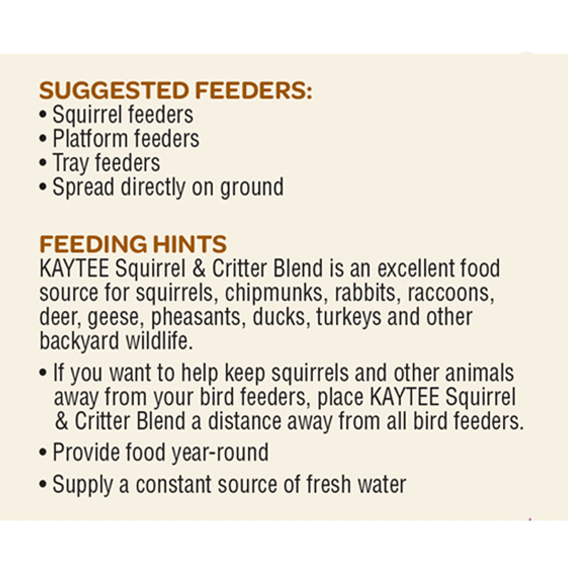 Kaytee Squirrel & Critter Squirrel and Critter Food 10 lb