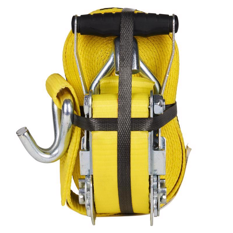 Keeper 2 in. W X 27 ft. L Yellow Tie Down w/Ratchet 3333 lb
