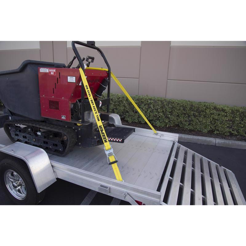 Keeper 2 in. W X 27 ft. L Yellow Tie Down w/Ratchet 3333 lb