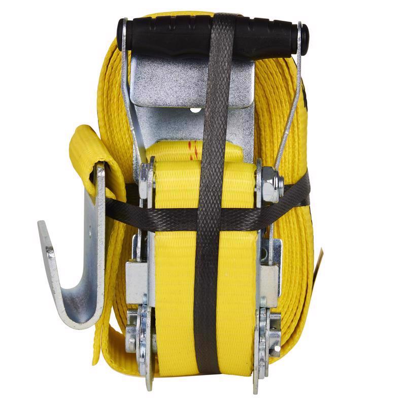 Keeper 2 in. W X 27 ft. L Yellow Tie Down w/Ratchet 3333 lb