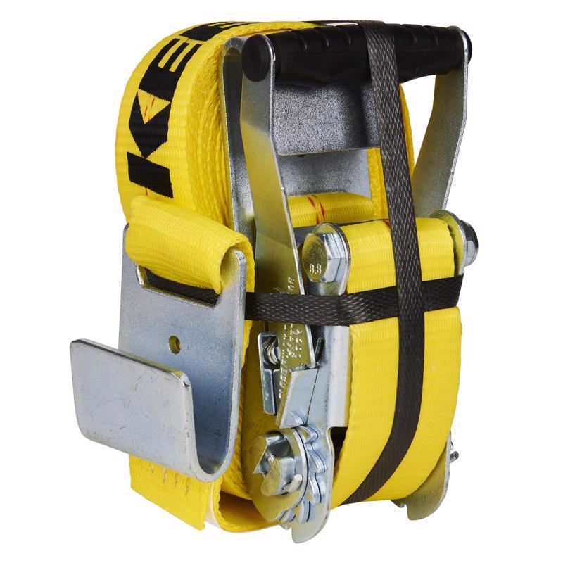 Keeper 2 in. W X 27 ft. L Yellow Tie Down w/Ratchet 3333 lb
