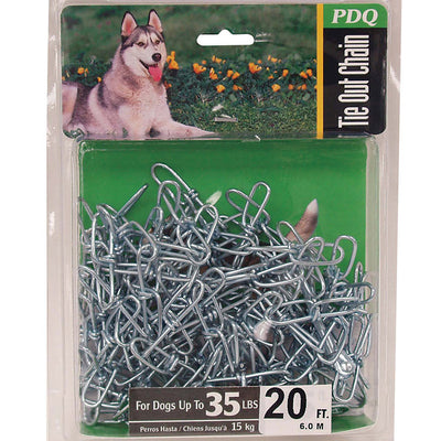 PDQ Silver Swivel Steel Dog Tie Out Chain Small/Medium