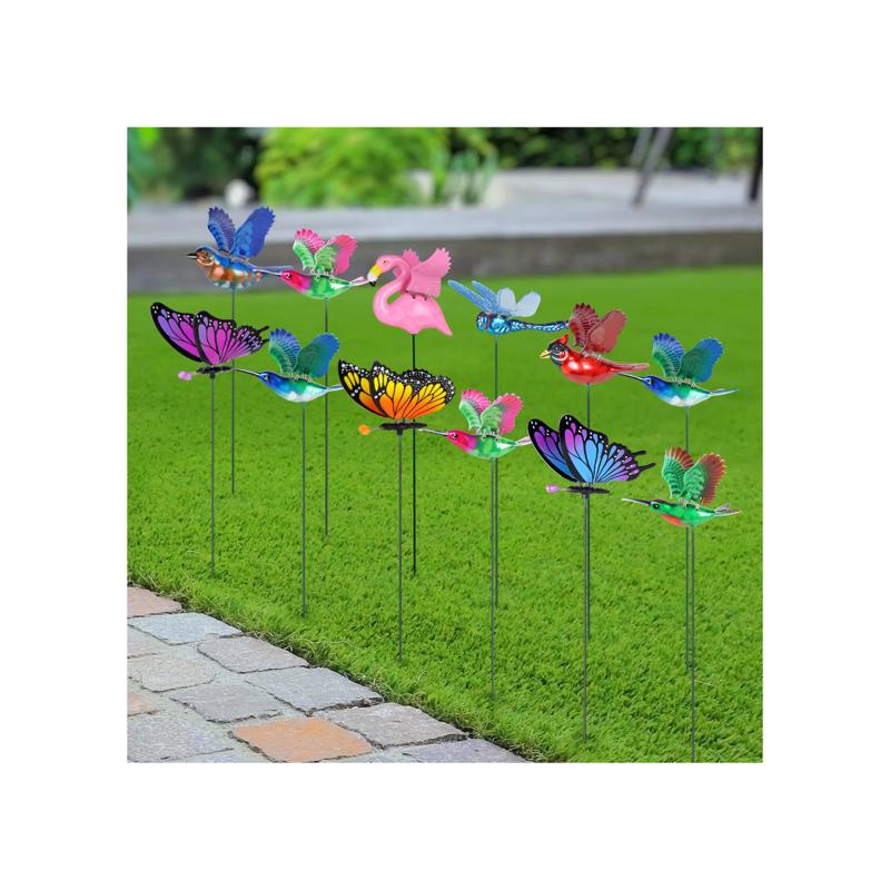 Exhart WindyWings Assorted Plastic 16 in. H X 4 in. W Planter Stake