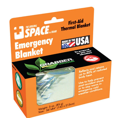 Grabber Warmers Silver Survival Blanket .5 in. H X 56 in. W X 84 in. L
