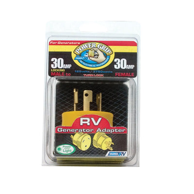 Camco Power Grip 2.1 in. 30 amps RV Generator Adapter 30 AMP