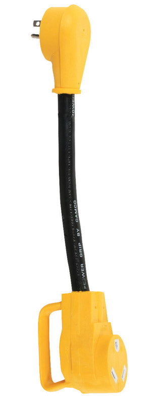 Camco Power Grip 12 in. 30 amps RV Electrical Dogbone Adapter 15-30A