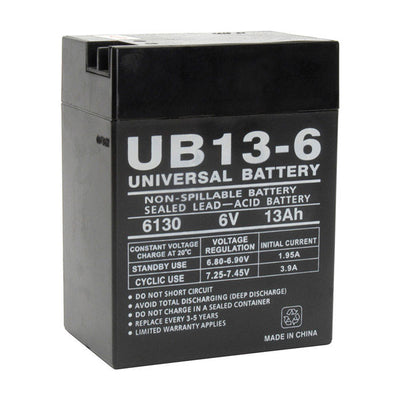 Universal Power Group UB13-6 13 Ah 6 V Lead Acid Battery