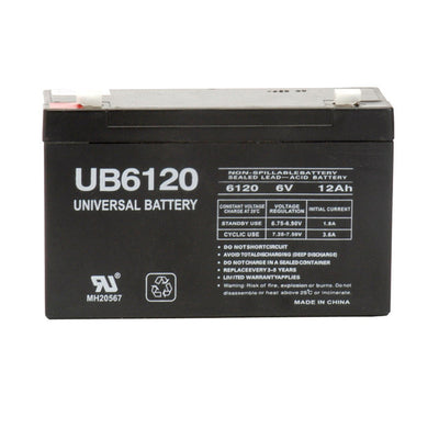 Universal Power Group UB6120 12 Ah 6 V Lead Acid Battery