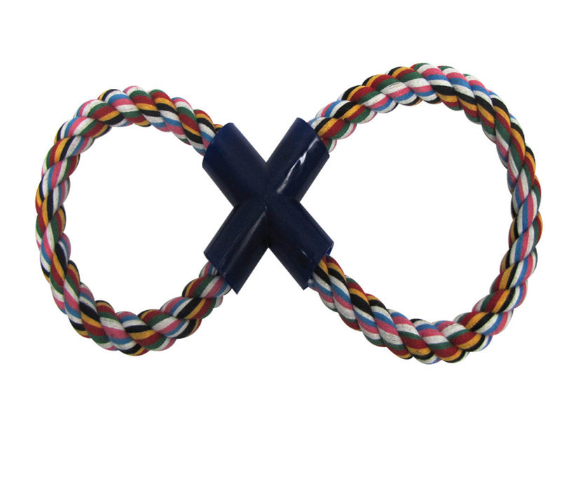 Boss Pet Digger's Multicolored Cotton Figure 8 Figure Eight Rope Dog Toy Small