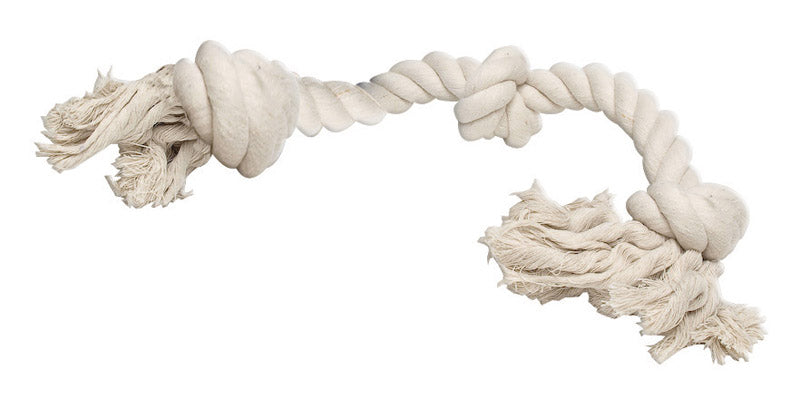 Boss Pet Digger's White Cotton Rope Bone Rope Dog Tug Toy Extra Large