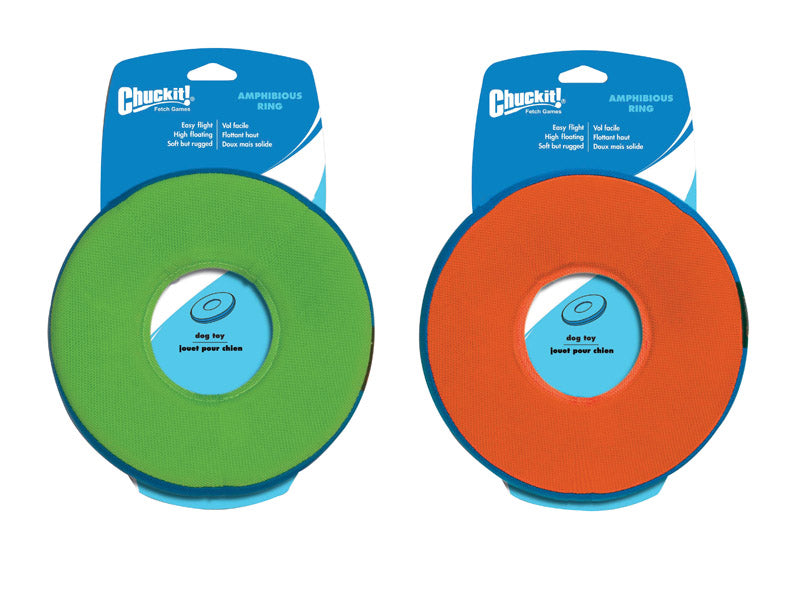 Chuckit! Assorted Canvas Amphibious Flying Ring Flyer Dog Toy Medium