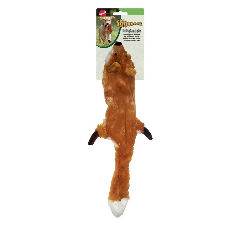 Spot Skinneeez Brown Plush Fox Dog Toy Large