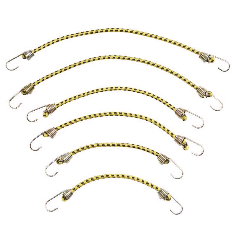 Keeper Assorted Bungee Cord Set assorted in. L X 0.16 in.