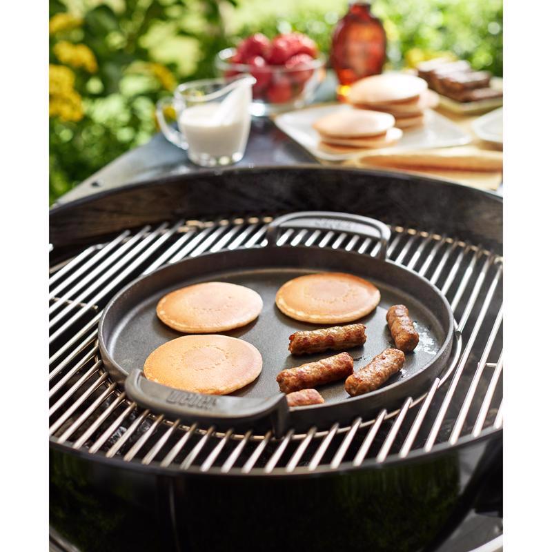 Weber Gourmet BBQ System Cast Iron/Porcelain Grill Top Griddle 15.2 in. L X 12 in. W