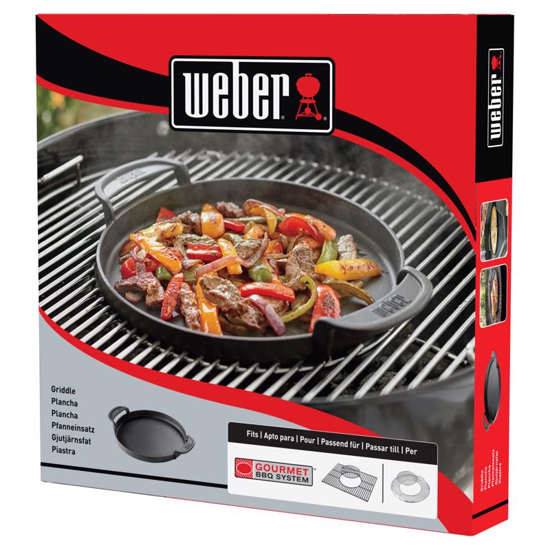 Weber Gourmet BBQ System Cast Iron/Porcelain Grill Top Griddle 15.2 in. L X 12 in. W