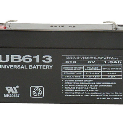 Universal Power Group UB613 1.3 Ah 6 V Lead Acid Battery