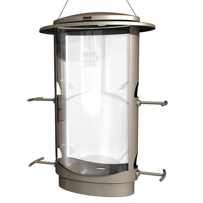 Squirrel-X Wild Bird 4.2 lb Metal/Plastic Tube Bird Feeder 4 ports