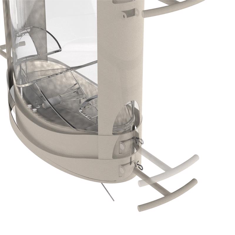 Squirrel-X Wild Bird 4.2 lb Metal/Plastic Tube Bird Feeder 4 ports