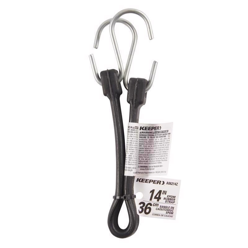 Keeper Black Tarp Strap 14 in. L