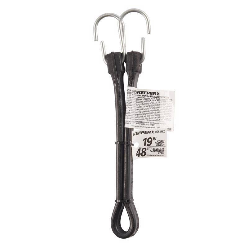 Keeper Black Tarp Strap 19 in. L