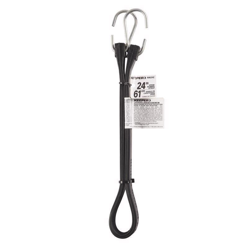 Keeper Black Tarp Strap 24 in. L
