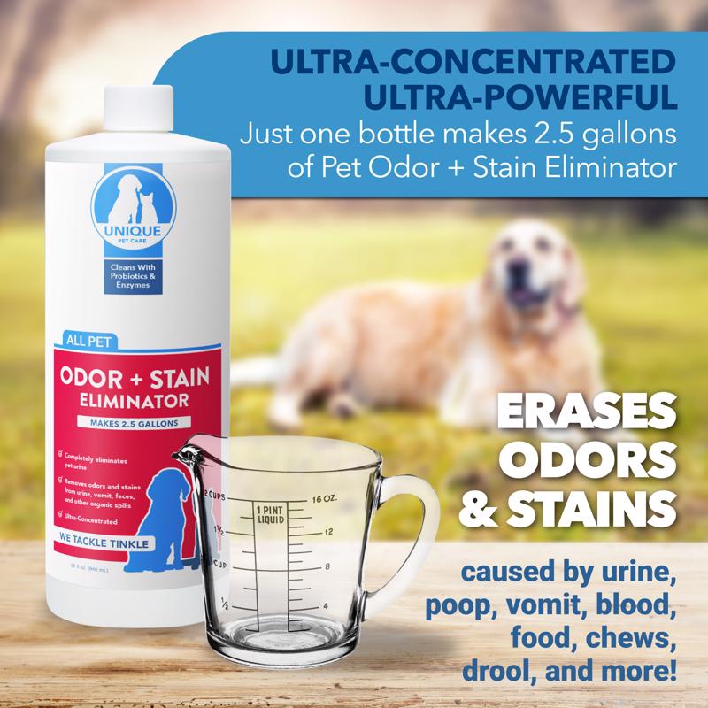 Unique Natural Products Clean Scent Odor and Stain Eliminator 32 oz Liquid