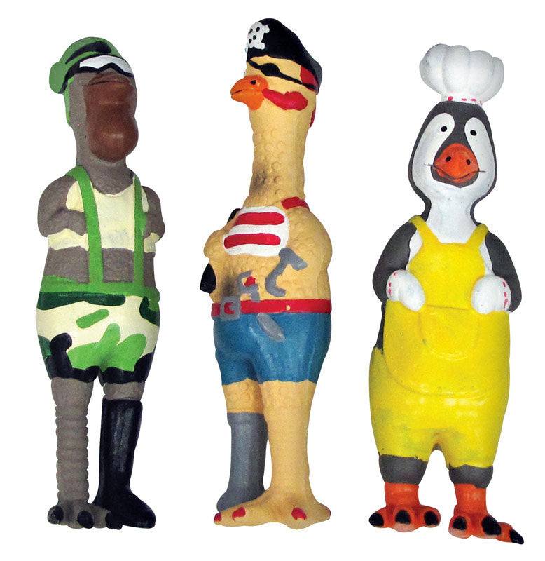 Boss Pet Digger's Assorted Latex Fowl Character Squeaky Dog Toy Large