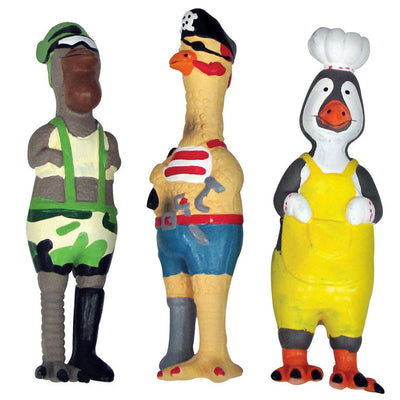 Boss Pet Digger's Assorted Latex Fowl Character Squeaky Dog Toy Large
