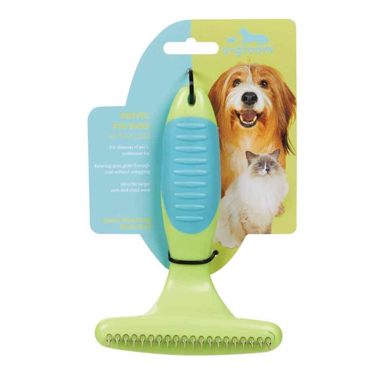 UGroom Blue Cat/Dog Grooming Rake