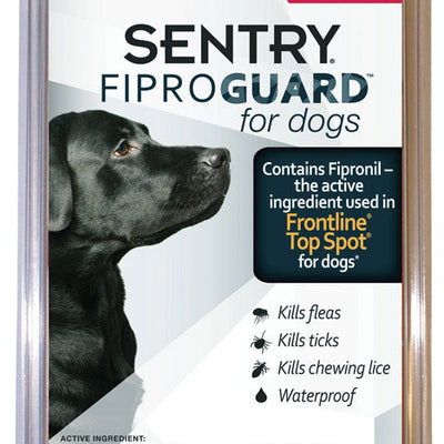 Sentry Fiproguard Liquid Dog Flea and Tick Drops 9.70%Fipronil and 90.30%Other Ingredients 0.091 oz
