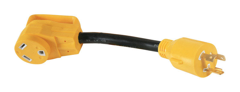 Camco Power Grip 12 in. 30 amps RV Generator Adapter 30 AMP