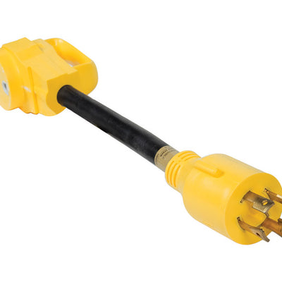 Camco Power Grip 12 in. 30 amps RV Electrical Adapter 30-30 AMP