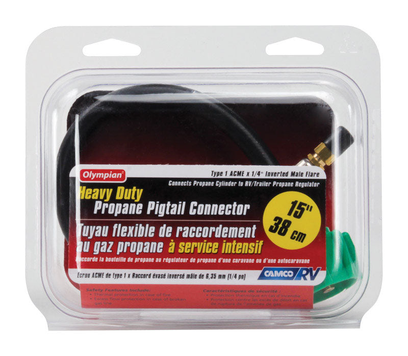 Camco 15 in. L Pigtail Propane Hose Connector