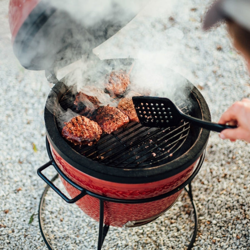 Kamado Joe 13.5 in. Joe Jr. Charcoal Kamado Grill and Smoker Red