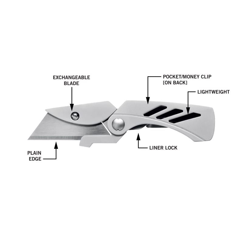 Gerber EAB Lite Silver Stainless Steel 5-6 in. Folding Knife