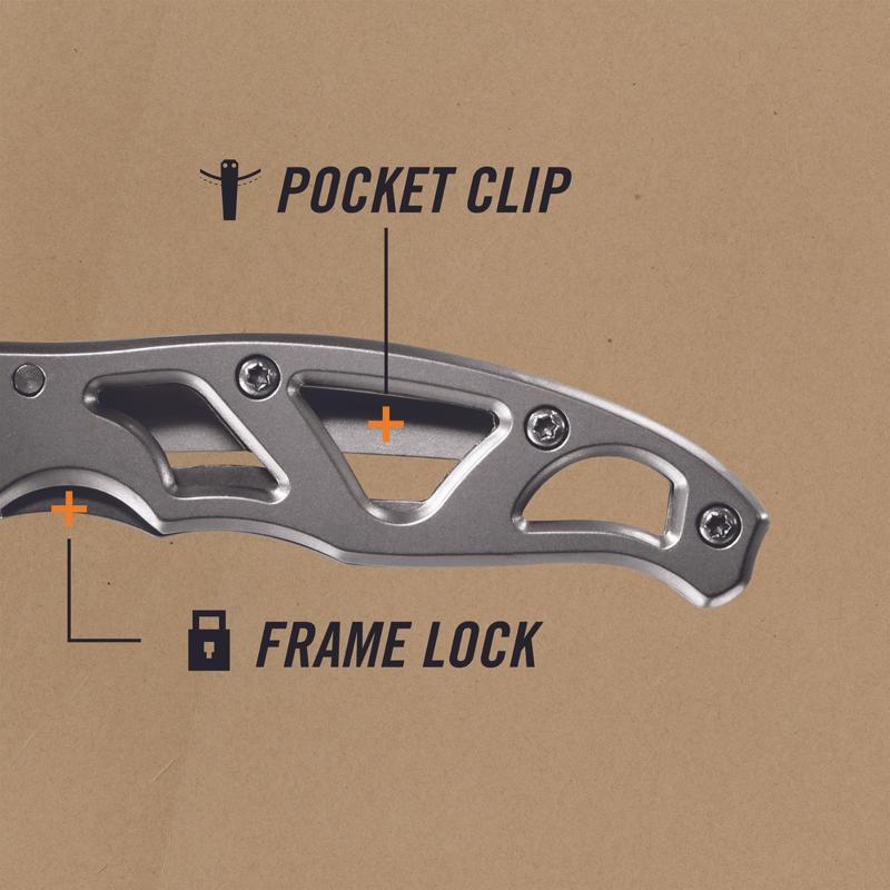 Gerber Paraframe Mini Silver High Carbon Stainless Steel 5-6 in. Knife