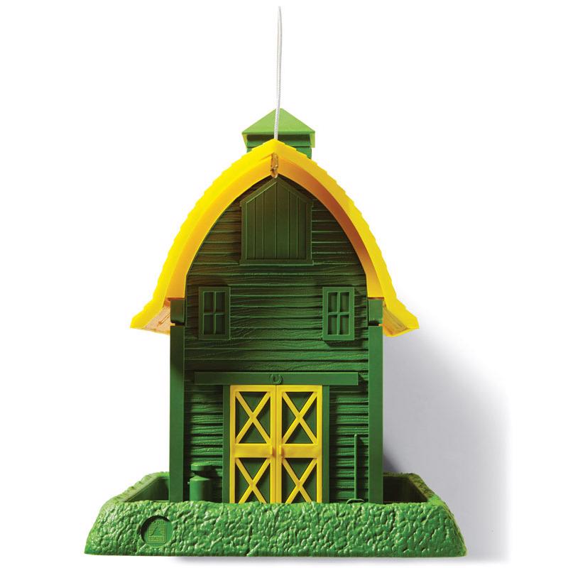 North States Wild Bird 5 lb Plastic Barn Hopper Bird Feeder 4 ports