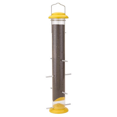 More Birds Finch 1.5 lb PVC/Steel Topsy Tails Tube Bird Feeder 8 ports