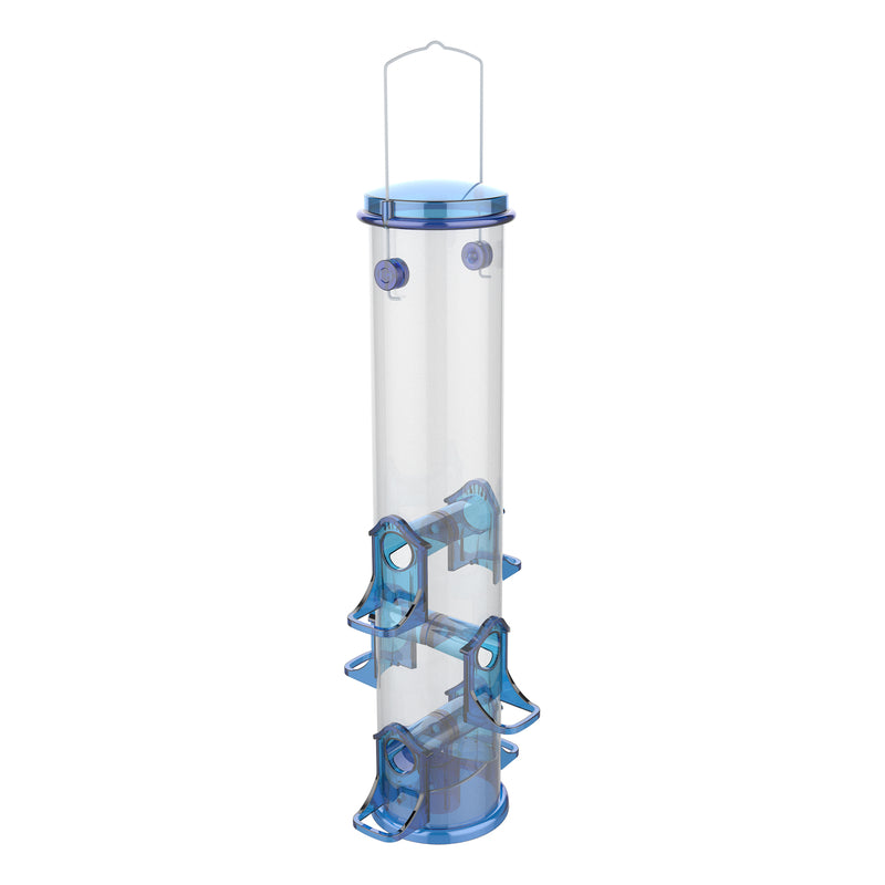 More Birds Songbird 2.5 qt Polycarbonate Large Tube Bird Feeder 6 ports