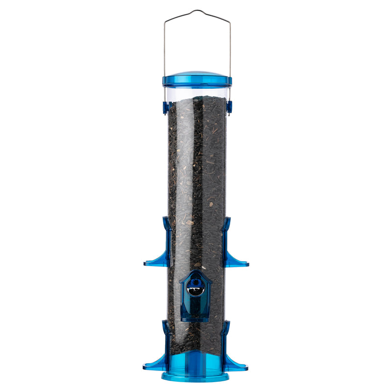More Birds Songbird 2.5 qt Polycarbonate Large Tube Bird Feeder 6 ports